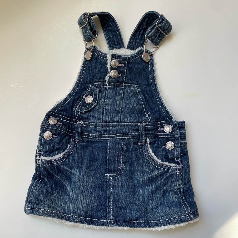 Vintage Levi’s denim jumper with faux fur lining